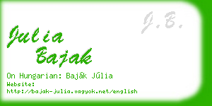 julia bajak business card
