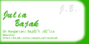 julia bajak business card